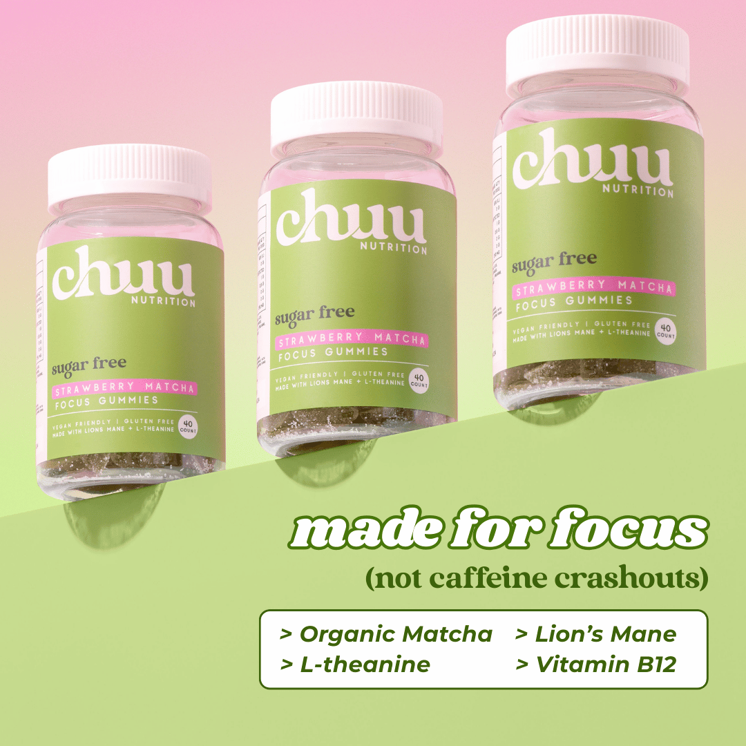 Strawberry Matcha Focus Gummies | Sugar Free