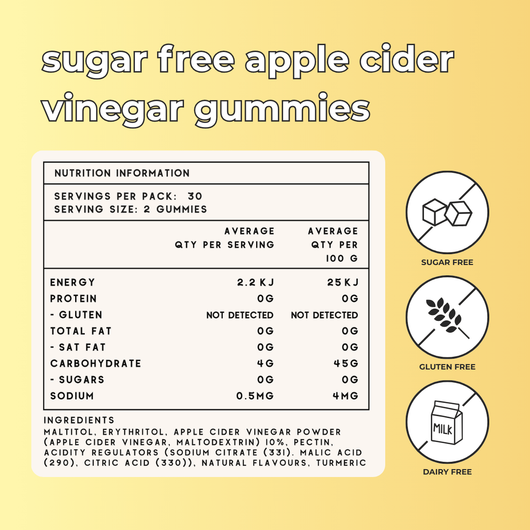 Apple Cider Vinegar Gummies with The Mother | Sugar Free